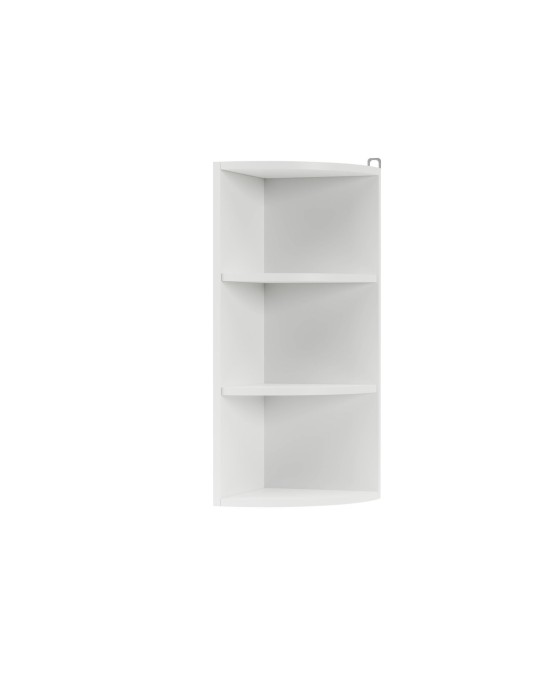 Modest Γωνιακό πάνω ντουλάπι με ράφια Λευκό 28x28x72cm
