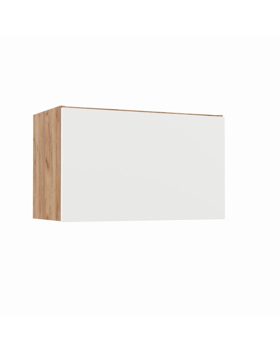 Επιτοίχιο ντουλάπι Απορροφητήρα κουζίνας Soft Λευκό με βελανιδιά Διαστάσεις 60x30,5x36εκ