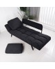 Καναπές - κρεβάτι 3θέσιος Jackie ύφασμα ανθρακί-μέταλλο μαύρο 190x80x74εκ