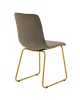 Καρέκλα Amalia βελούδο καφέ-χρυσό πόδι