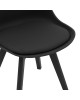 Καρέκλα Gaston PP-PU μαύρο-πόδι ξύλο μαύρο