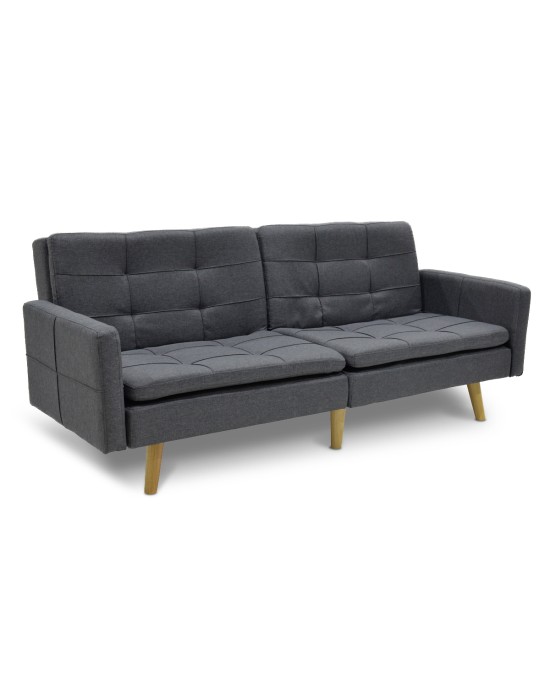 Καναπές-κρεβάτι Flexible σε ανθρακί ύφασμα 198x87x76εκ