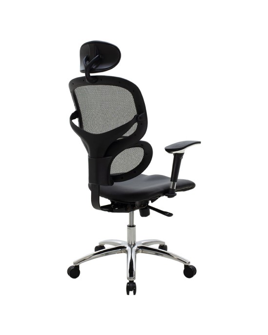 Καρέκλα γραφείου διευθυντή Freedom Premium Quality μαύρο pu-mesh