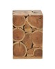Σκαμπό Jaret μασίφ ξύλο ακακίας φυσικό 36x36x53εκ