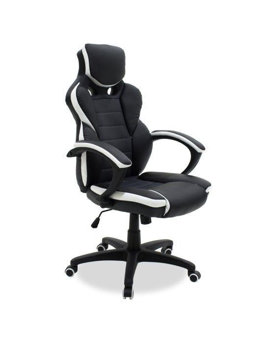Καρέκλα γραφείου εργασίας GARMIN - Bucket PU μαύρο-λευκό