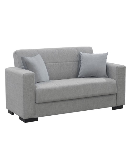 Kαναπές κρεβάτι Vox 2θέσιος ύφασμα γκρι 148x77x80εκ