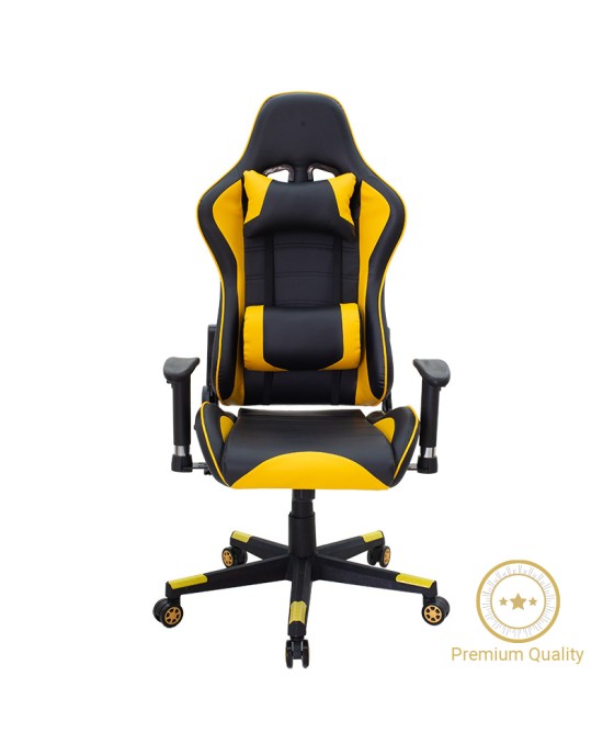 Καρέκλα γραφείου gaming Miel PU μαύρο-κίτρινο