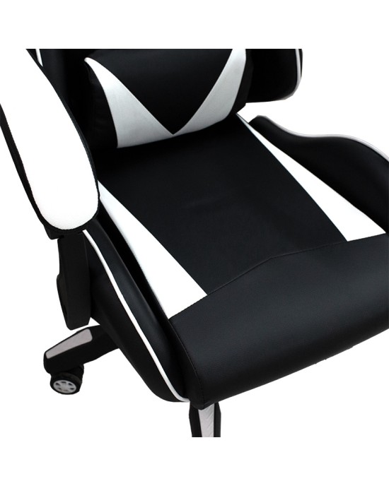 Καρέκλα γραφείου gaming Leoni PU μαύρο-λευκό