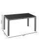 Τραπέζι Explore με UV protection PP καφέ 150x90x73.5εκ