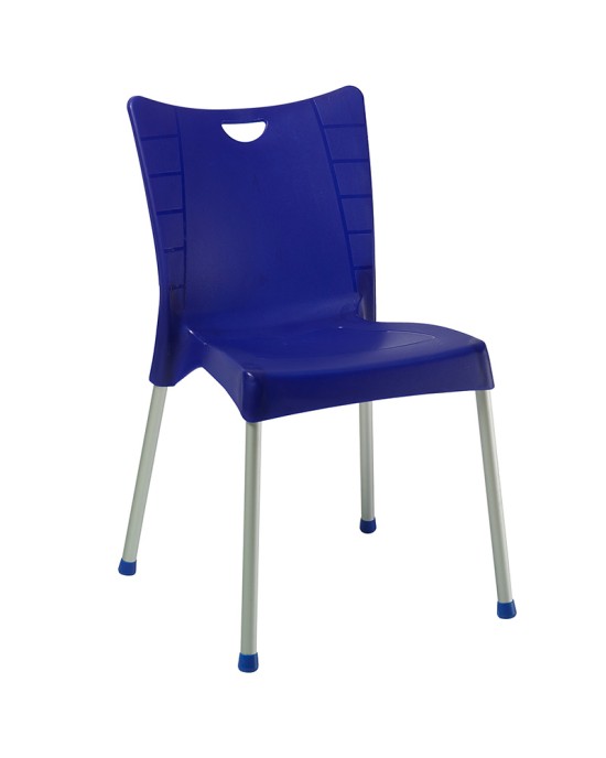 Καρέκλα Crafted PP σκούρο μπλε-αλουμίνιο γκρι