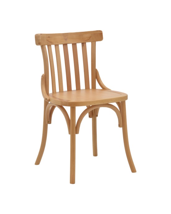 Καρέκλα Flisbie φυσικό ξύλο οξιάς 46x48x86εκ
