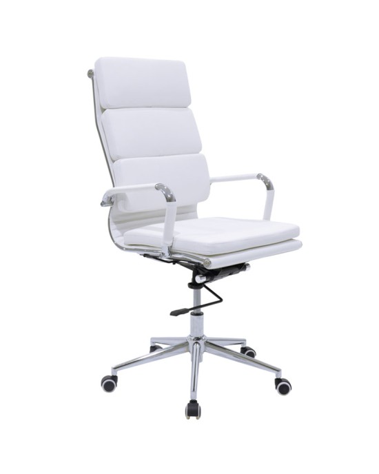 Καρέκλα γραφείου διευθυντή Tokyo λευκό pu 55.5x52x108εκ