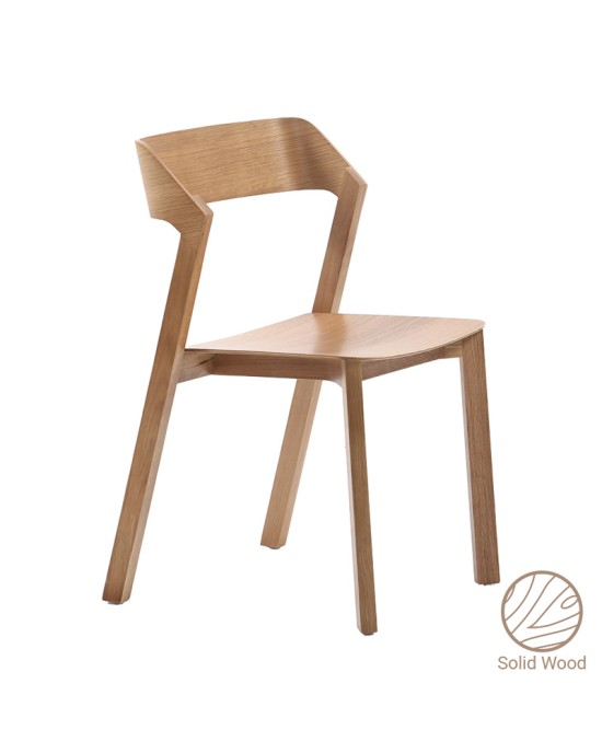 Καρέκλα Danas φυσικό ξύλο οξιάς- εκρού μαξιλάρι 49x52x78εκ